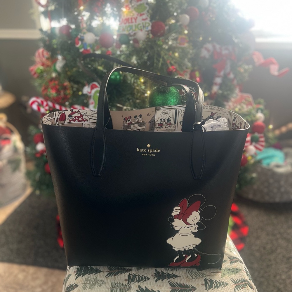 Kate Spade Black Minnie Mouse Tote Bag